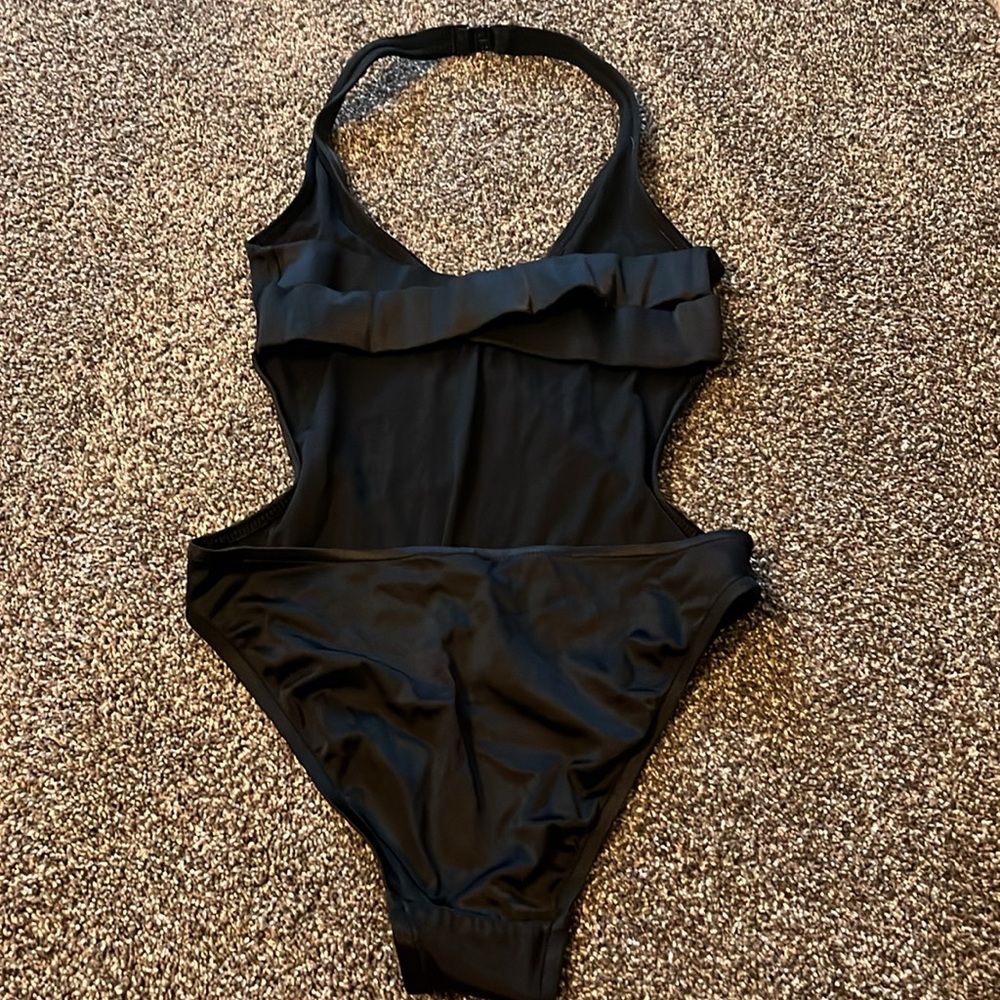 Calvin Klein 1pc Halter Style Hi Cut Leg Swimsuit Sz 8 - Picture 2 of 8
